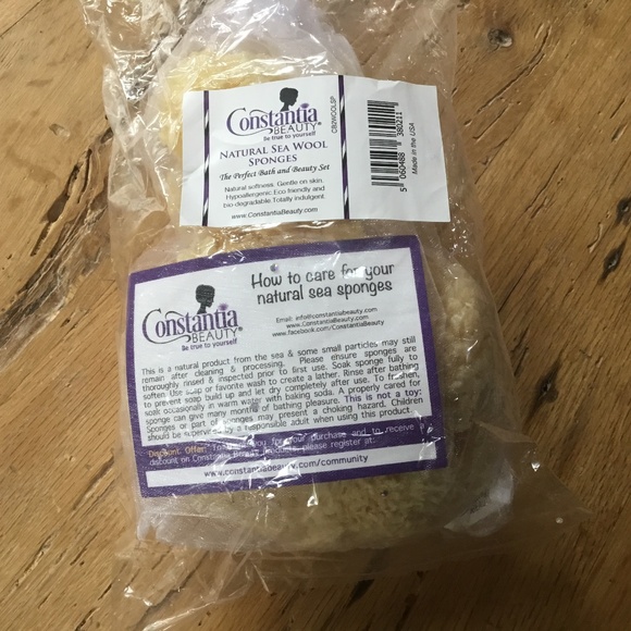 2 pc natural sea wool sponge L + M Constantia Beauty New in Package,multiples - Picture 6 of 7